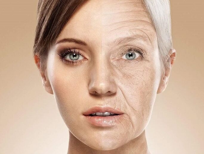 چہرے کی جلد سے پہلے اور لیزر پھر سے جوان ہونے کے بعد